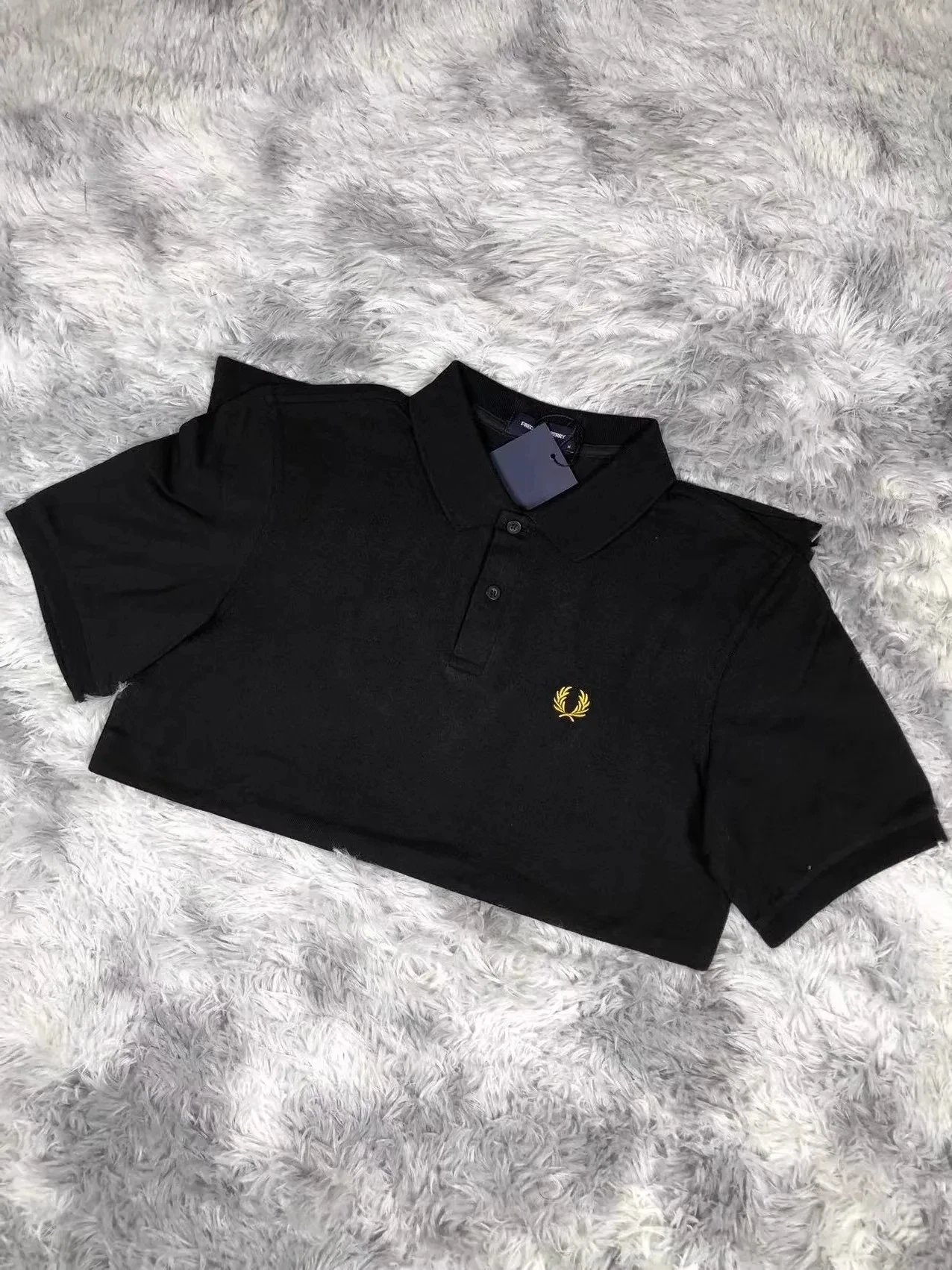 Description Picture 2 of itemSummer Cotton Men's Wheat Embroidery Solid Color Fashion Casual Business POLO Shirt