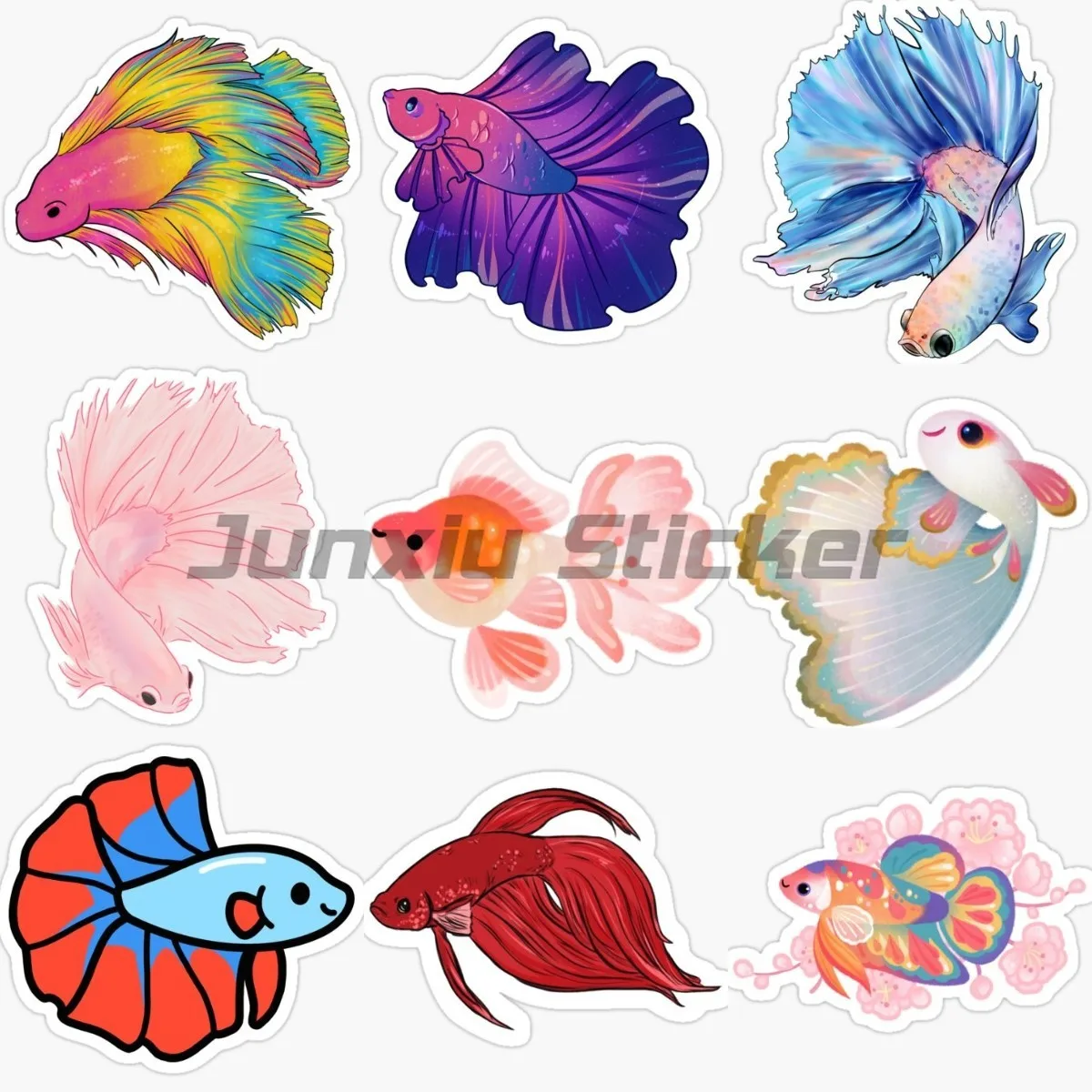 Simpatici Guppies Marine Life Fish Stickers Decorazioni Impermeabili Paraurti Window Wall Rooms Truck Car Vinyl Laptop Frigorifero Decalcomanie