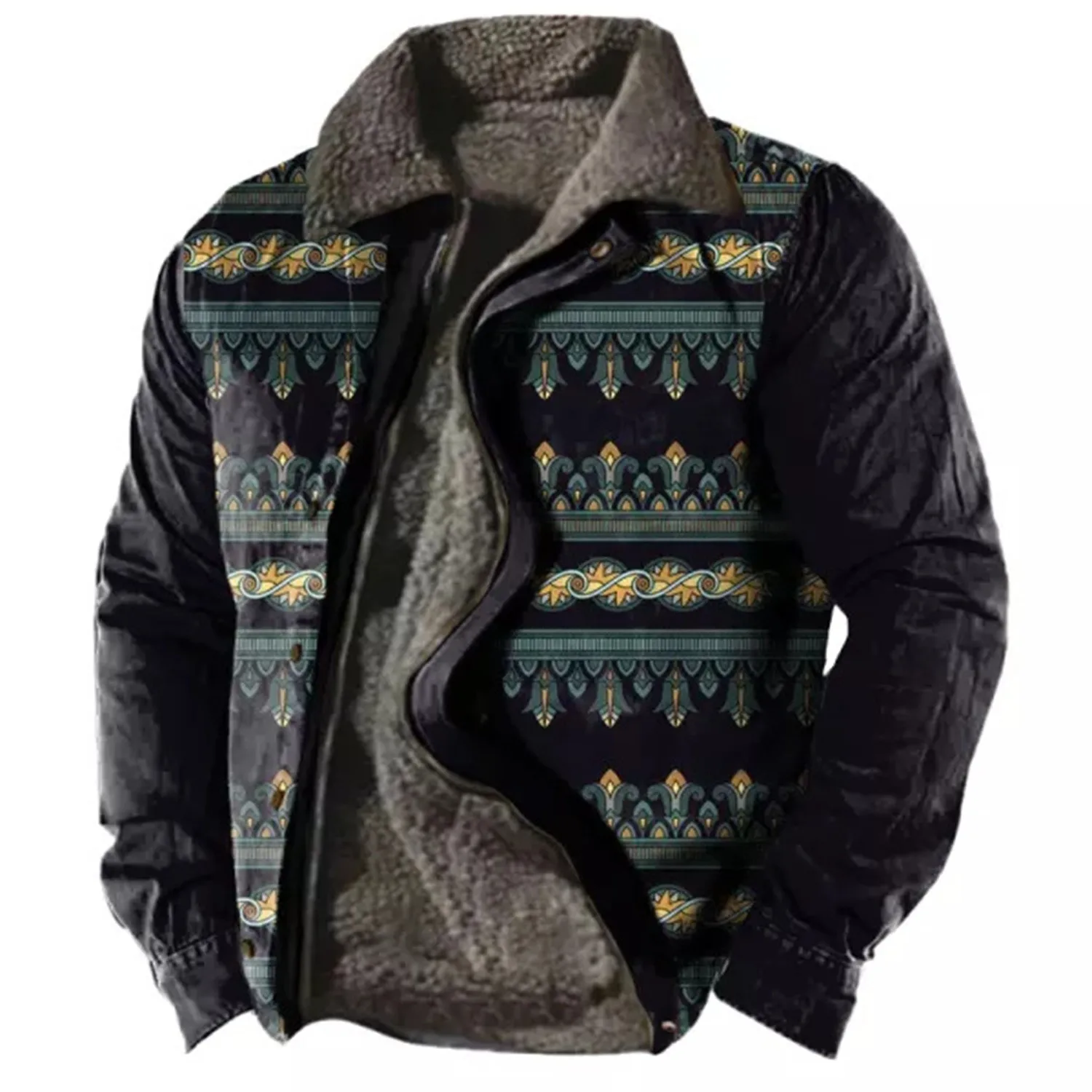 

Men's Casual Camouflage Sports Jacket Long Sleeve Zipper Loose Cotton Jacket Coat Heavy Jackets for Men Winter Coat 2023