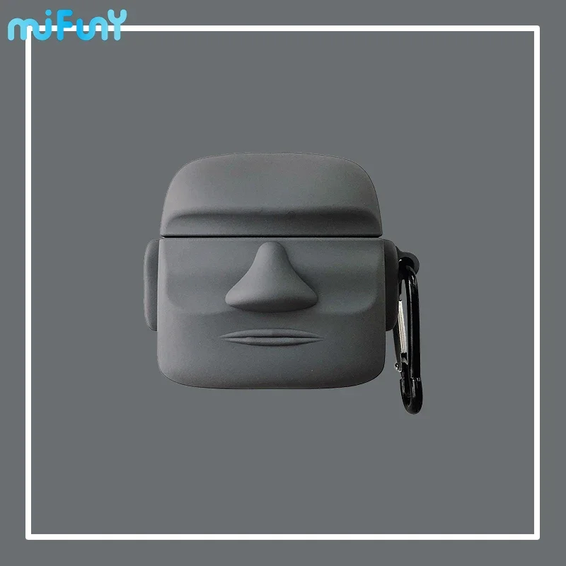 Mifuny Creative Easter Statue Island Airpod Case Custodia Per Cuffie Bluetooth Wireless In Silicone Airpodspro Protection Accessories