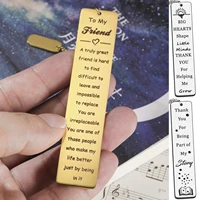 Lemegeton Customized Bookmarks Engraved Text Logo Rectangle Tag Pendant Stainless Steel Jewelry Men Women Personalized Gifts