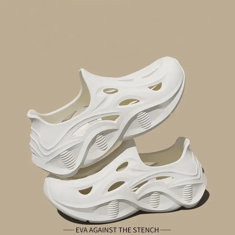 Komfortable dicke Sohlen Clogs für Herren – Sommer 2026 Atmungsaktive, hohle, wasserdichte EVA-Sneaker, rutschfeste Herren-Wasserschuhe und Hausschuhe – Detail 17