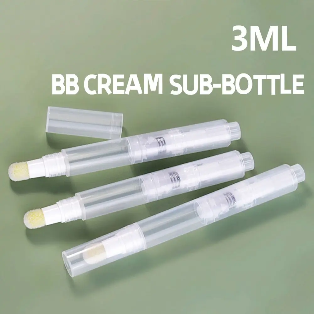 

3ml BB Cream Spong Head Press-on Plastic Small Bottle Air Cushion Foundation Lip Gloss Lip Glaze Tube Pump Pen Package Material