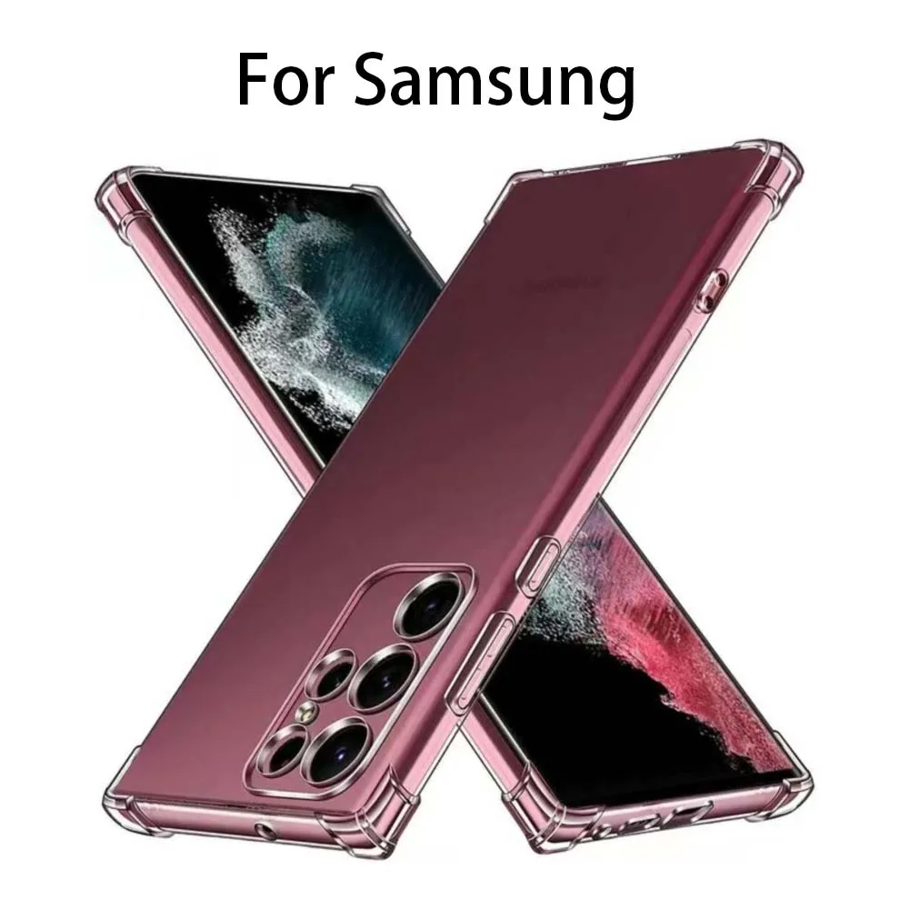 Premium Shockproof Clear Phone Case - Luxury Transparent Back Cover
