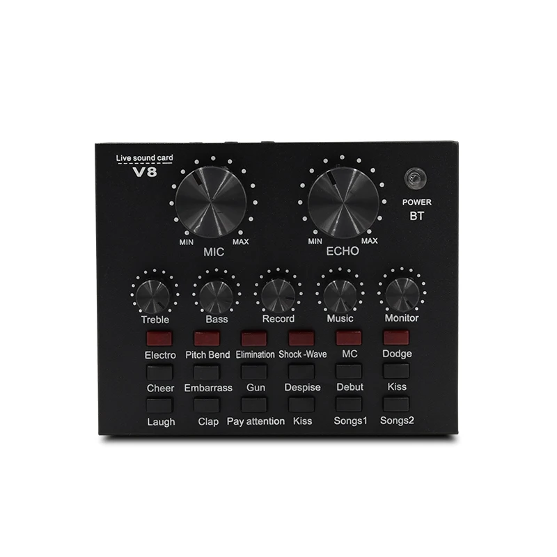 Audio Mixer Likheung V8 V8S USB External Headset Microphone Webcast Personal Live Broadcast Sound Card For Phone Computer