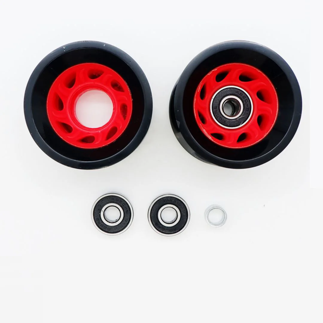 8 Pack 58mmx39mm Roller Skate Wheels 95A Quad Skate Wheels with Bearings for Outdoor Double Row Skating or Skateboard Accessorie