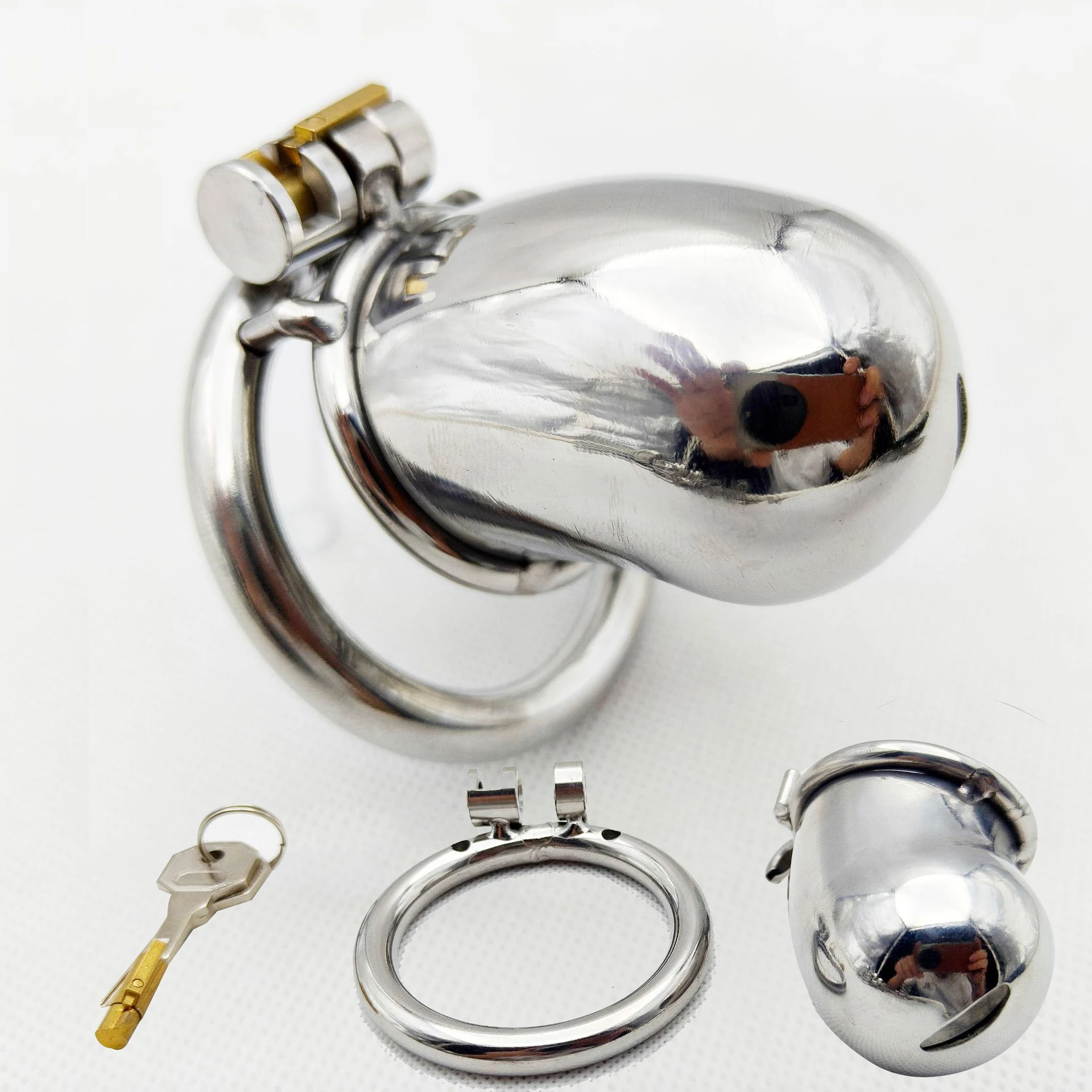 Stainless Steel Male Chastity Cage Gay Hidden Lower Body Anti-Cheating Anti-Escape Device BDSM Gay Toys Sex Toi 18+ penis chastity cage chastity lock sex toy