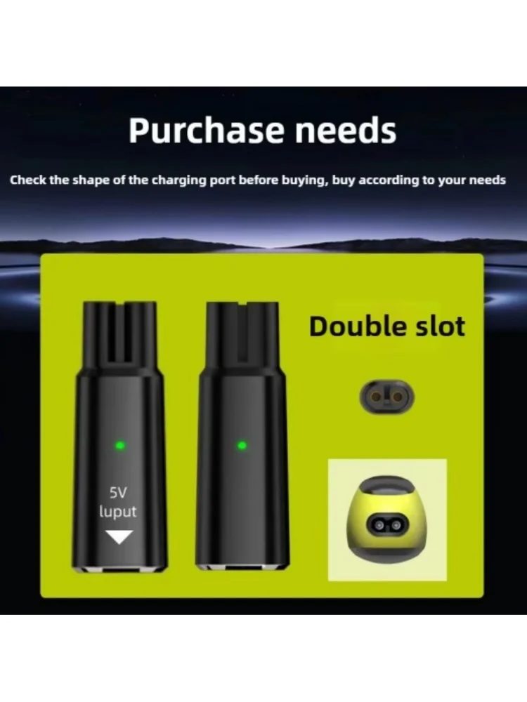 Compact USB-C Charging Adapter for Beard Trimmers and Shavers