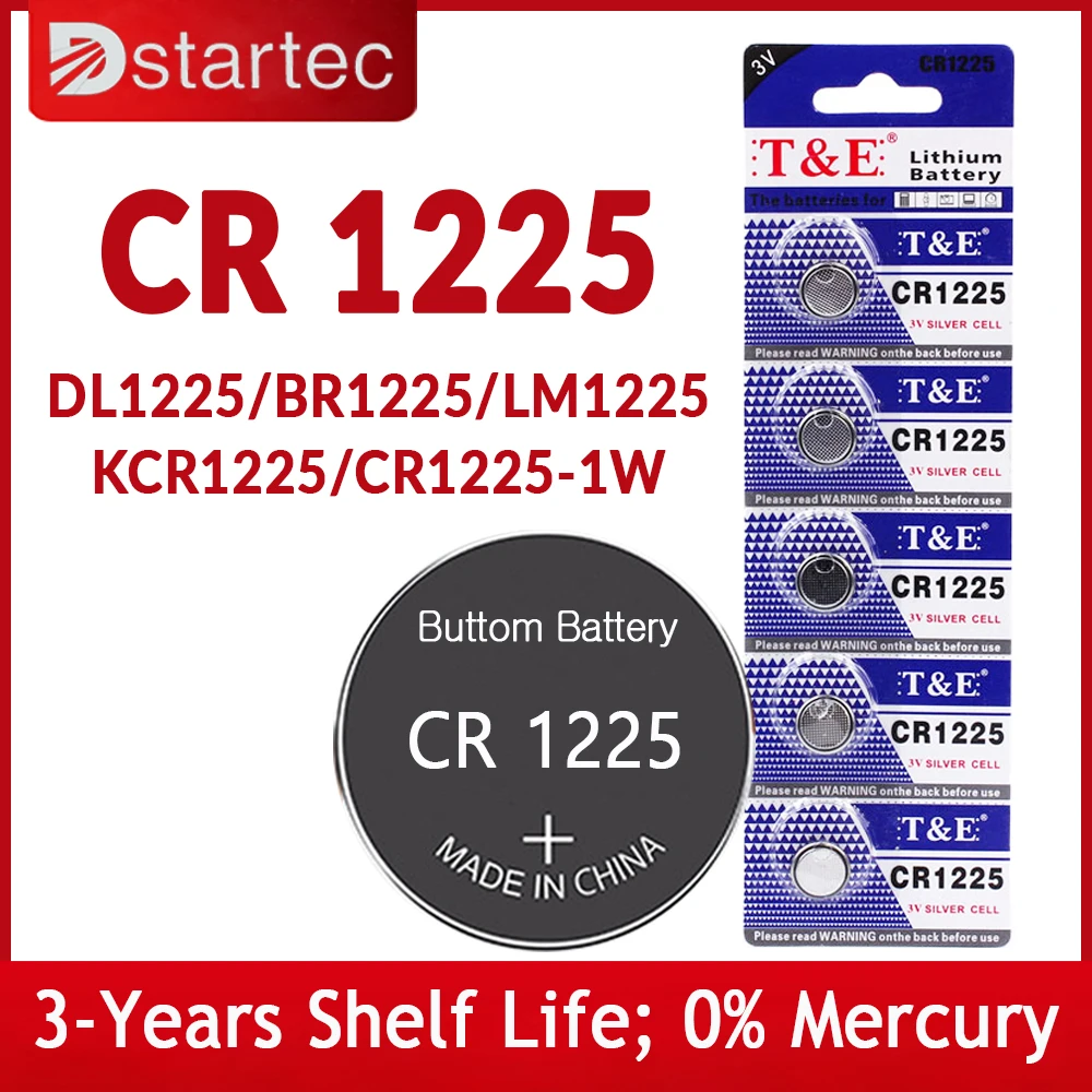 NEW 5PCS25PCS 3V CR1225 Lithium Button Battery BR1225 LM1225 DL1225 CR