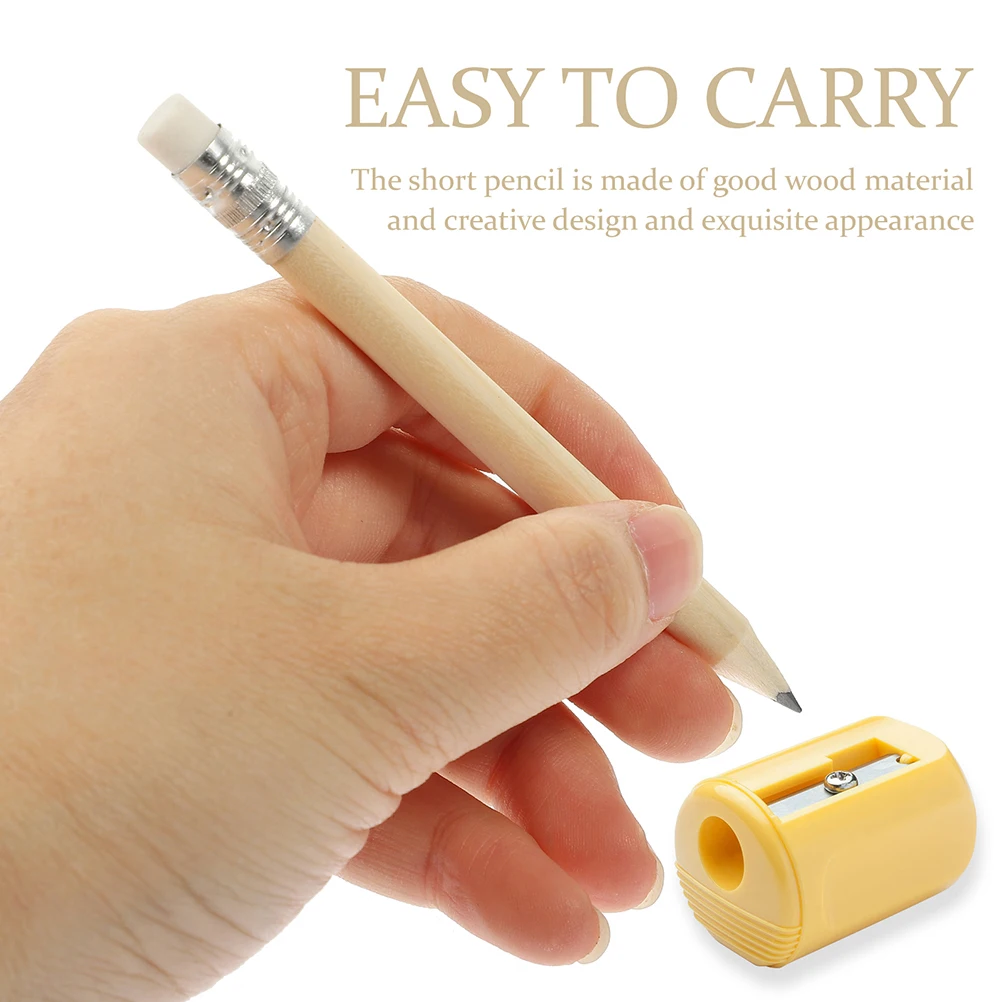 Short 10cm Golf Pencils with Eraser 2