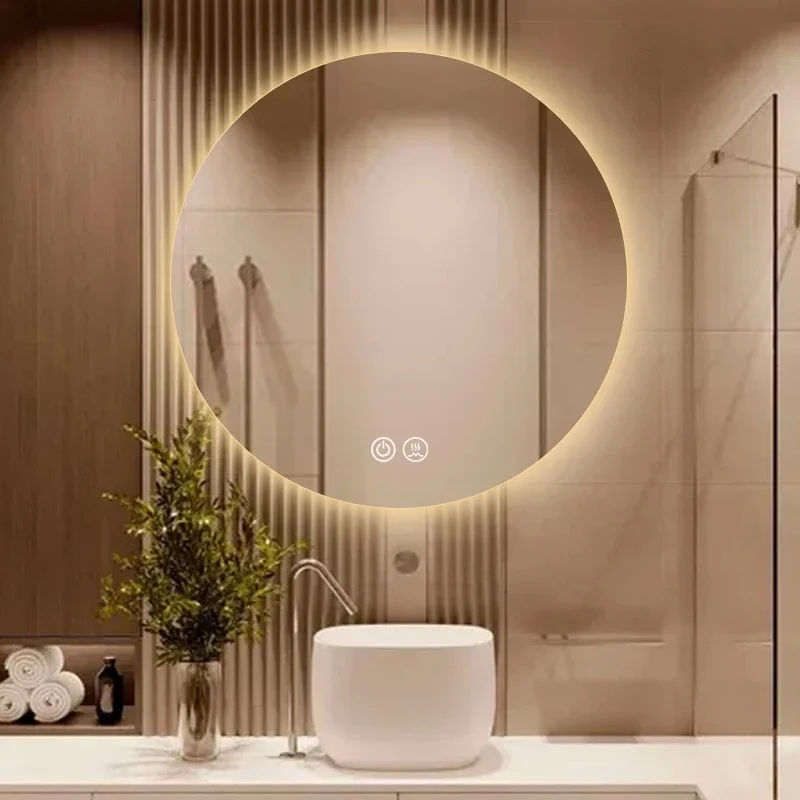 Fogless Smart Mirror Warm White Light Design Bathroom Mirror Jeweler Touch Espejo Aumento Maquillaje Con Luz Bathroom Fixtures