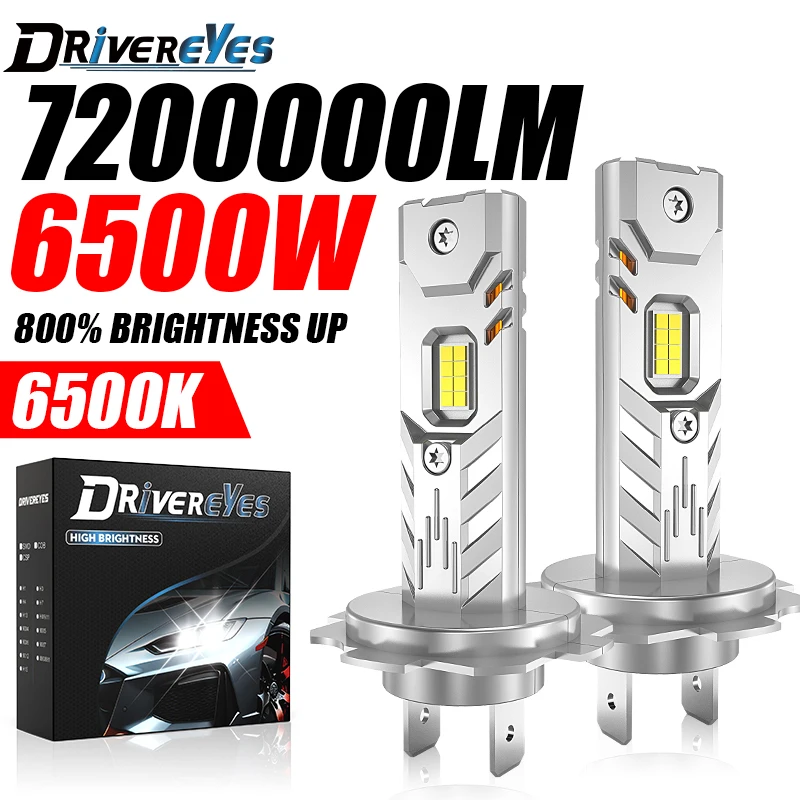 LED Headlight Bulbs H7 H4 H1 H8 H11 9005 9006 6500K 12V Plug Play