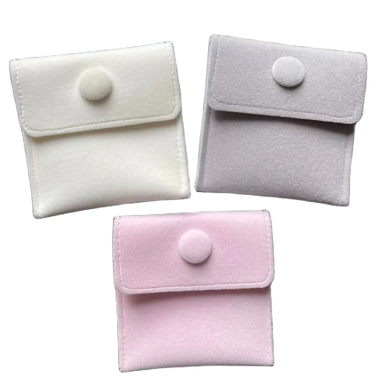 

Jewelry Packaging Bag Colorful Suede Velvet Pouch For Necklace Bracelet Earrings Rings Gift Bag Custom Logo