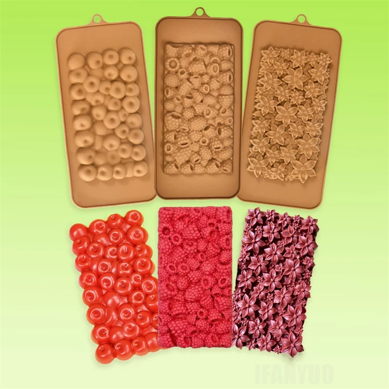 Flower Raspberry Cherry Silicone Mold for Chocolate Chunks Candy Baking Tools Kids DIY ... - SKU FSM02159 - UGI Packaging
