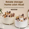 Glacier Pattern Plastic Pen Holder Desktop Rotating Cosmetic Storage Box Makeup Storage Box High-end 2