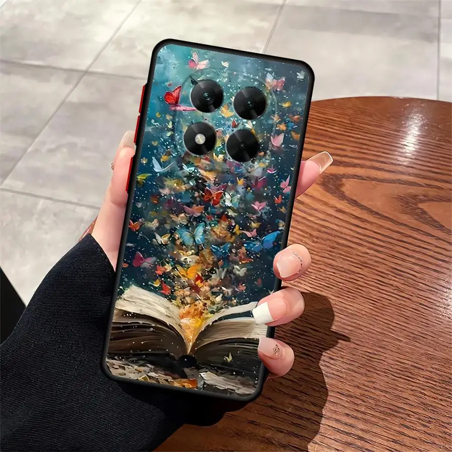 Charming Butterfly Cat Design Bookshelf Phone Case Cover