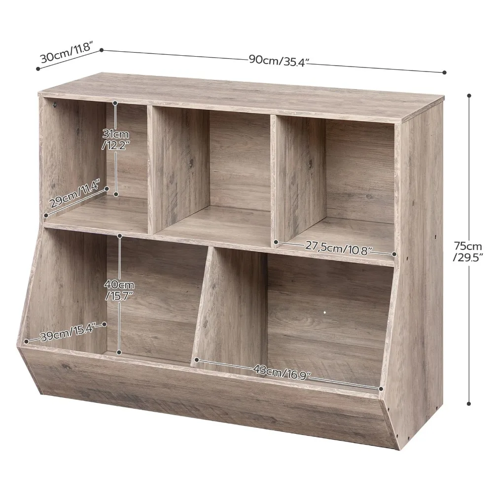 Children's Bookshelf, Toy Storage Cabinet, 35.4 "L Storage Cabinet, Suitable for Children's Rooms, Game Rooms, Kindergartens 5