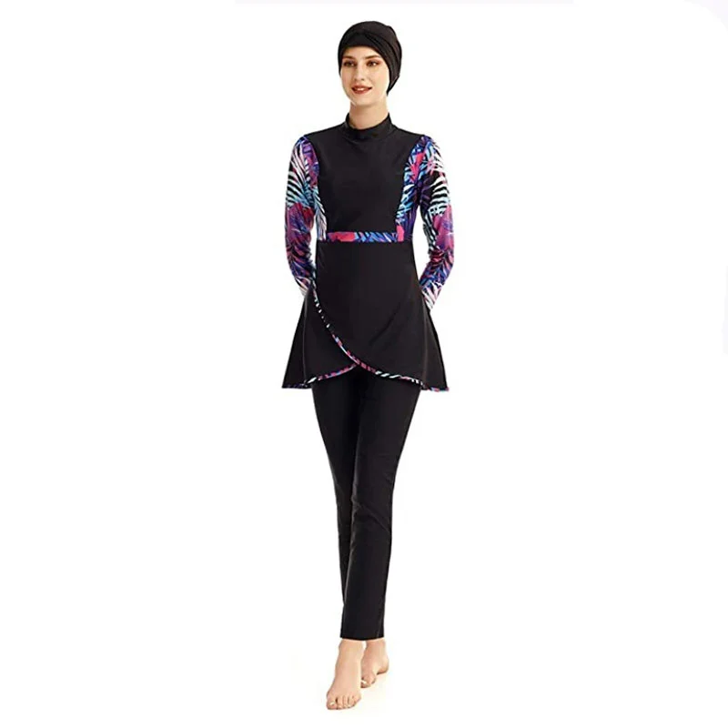 Burkini Amazon Odizli Burkini Maillot De Bain 3 Pièces Pour Femme Musulman à Manches Longues Avec Imprimé Floral, Beige, M Amazon Burkini