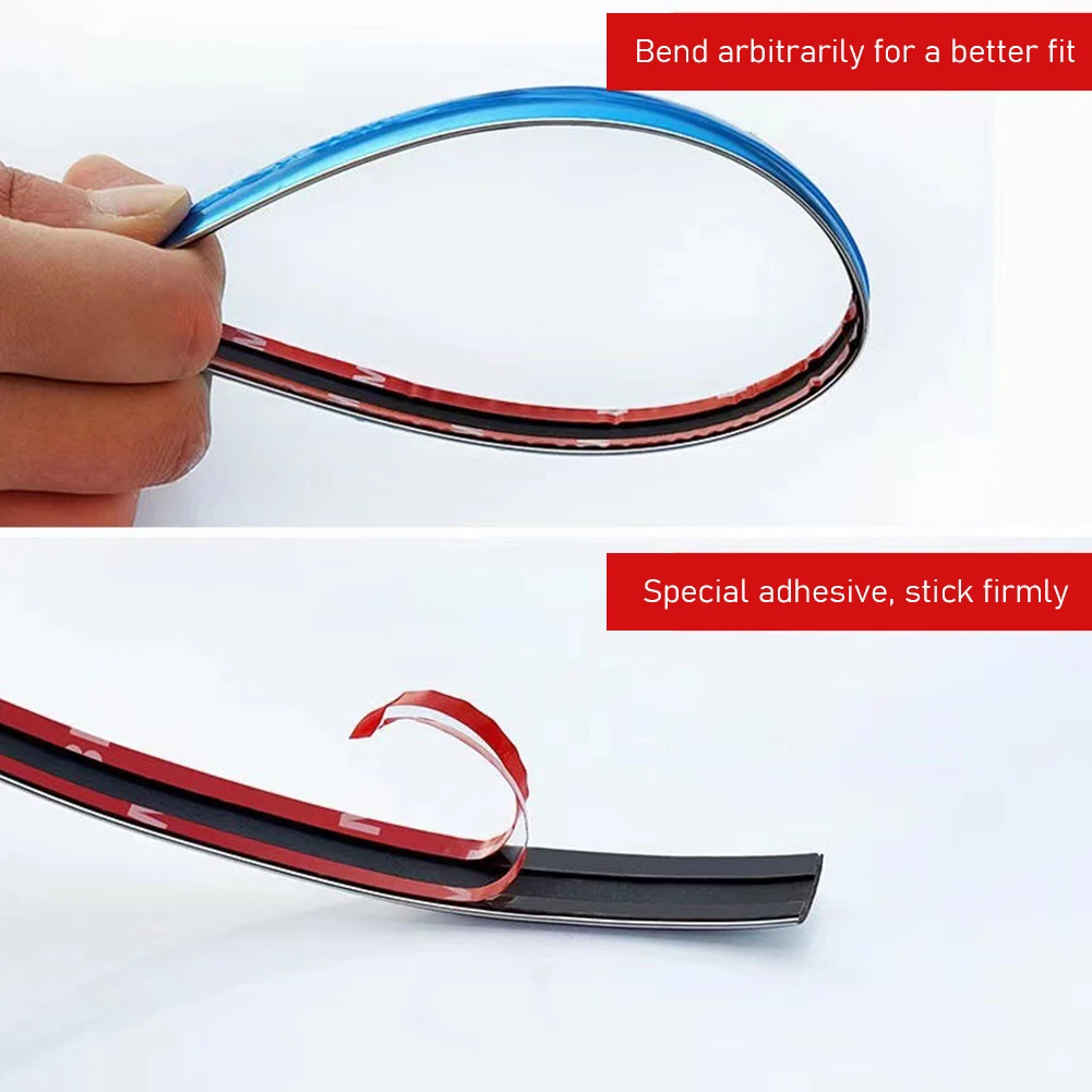 3M/5M Außen Auto Chrom Körper Streifen Stoßstange Auto Tür Schutz Form Styling Trim Aufkleber 6MM 8MM 10MM 12MM 15MM 20MM 30MM – Detail 5