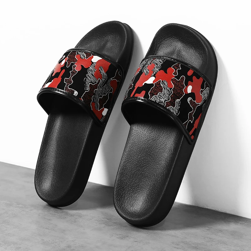 Men Slippers Summer Casual Shoes Outdoor Comfortable Soft Sole Slides Beach Sandals Size 39-46