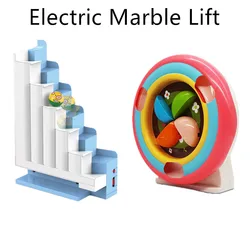 Marble Run Electric Ladder Wheel Special Balls Lift Elevator Maze DIY Track Building Blocks Compatible with Large Size Bricks