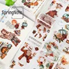 4Pcs/Set Matte Lady PET Washi Tape Pre-Cut Autumn Pumpkin Masking Tape for Stickers Scrapbooking Journal Collage Material 3