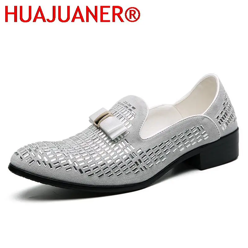 

2023 Fashion Banquet Men's Leather Shoes Size 38-48 Slip-On Business Shoes Men Special Grain Wedding Shoes Male Casual Loafers