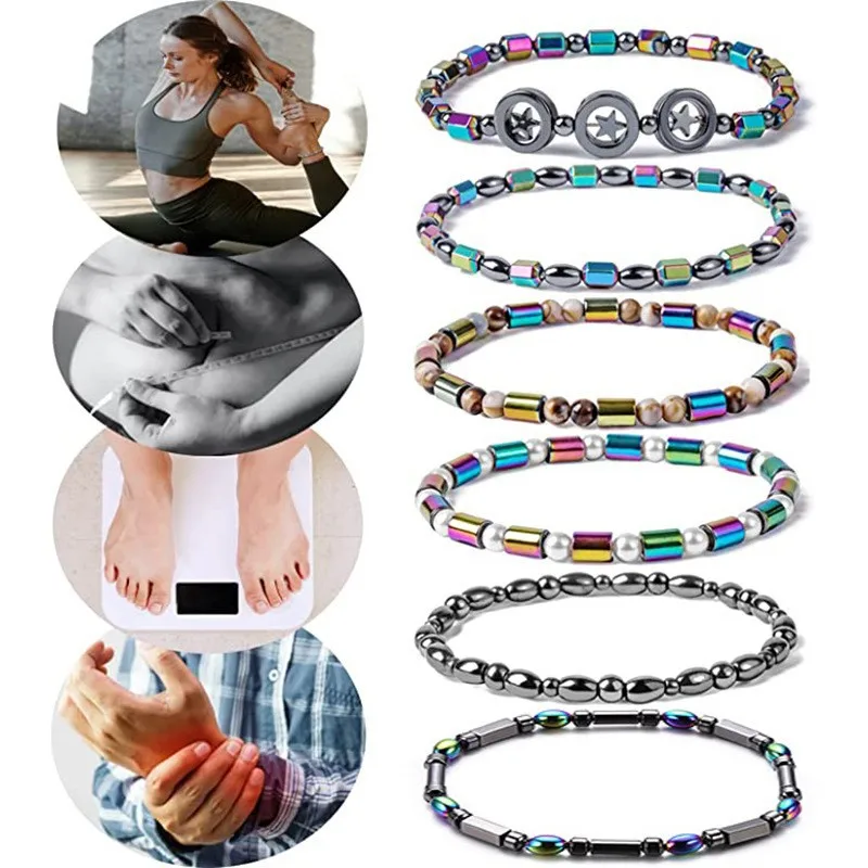 Women Men Weight Loss Magnet Anklets Colorful Stone Magnetic Therapy Bracelets Anklet Pain Relief Slimming Product Health Care 2 Women Men Weight Loss Magnet Anklets Colorful Stone Magnetic Therapy Bracelets Anklet Pain Relief Slimming Product Health Care - Image 2