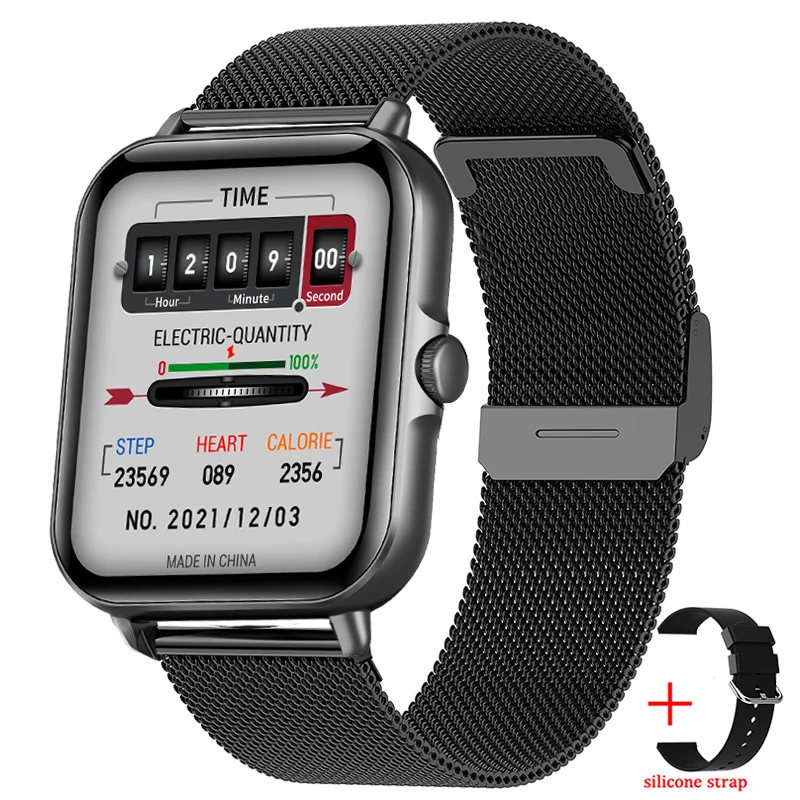 2022 New Bluetooth Answer Call Smart Watch Men Full Touch Dial Call Fitness Tracker IP67 Waterproof Smartwatch men women +Box 