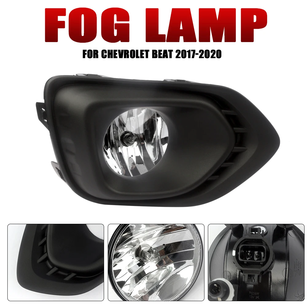 Front Bumper Fog Lamp Upgrade Kit FOR Chevrolet BEAT 2017 2018 2019 2020 Version Additional Foglight Set Switch + Wiring