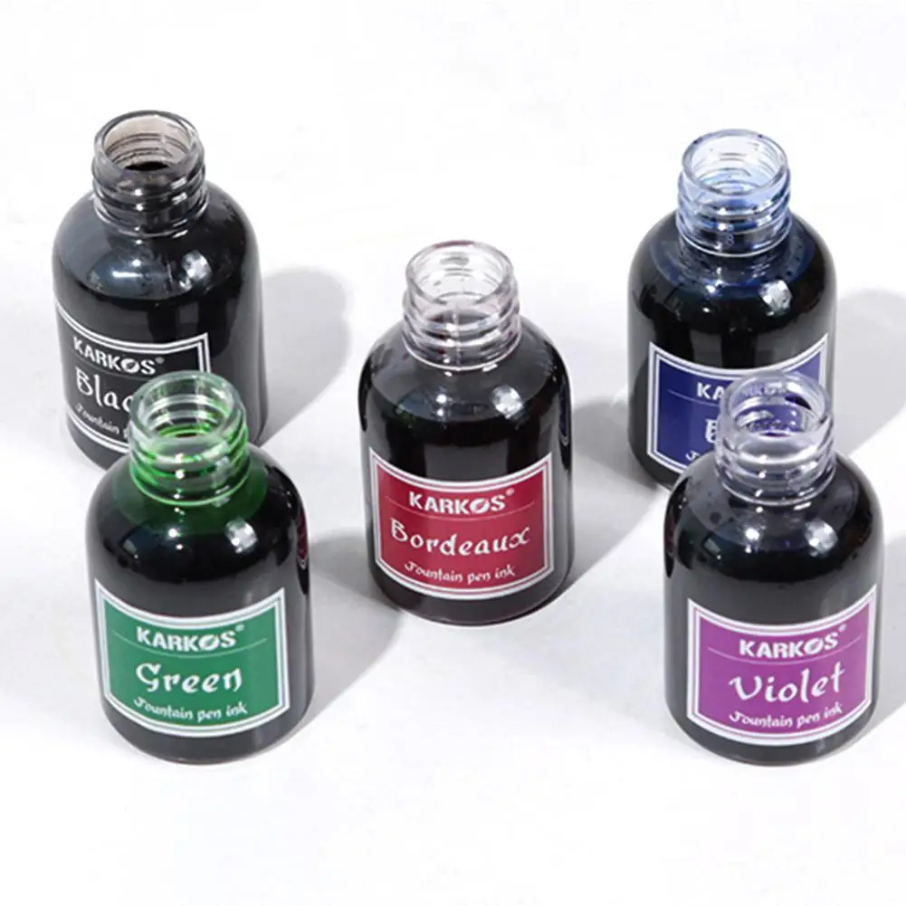 Vibrant 10-Color Fountain Pen Ink Set - 30ML Bottles