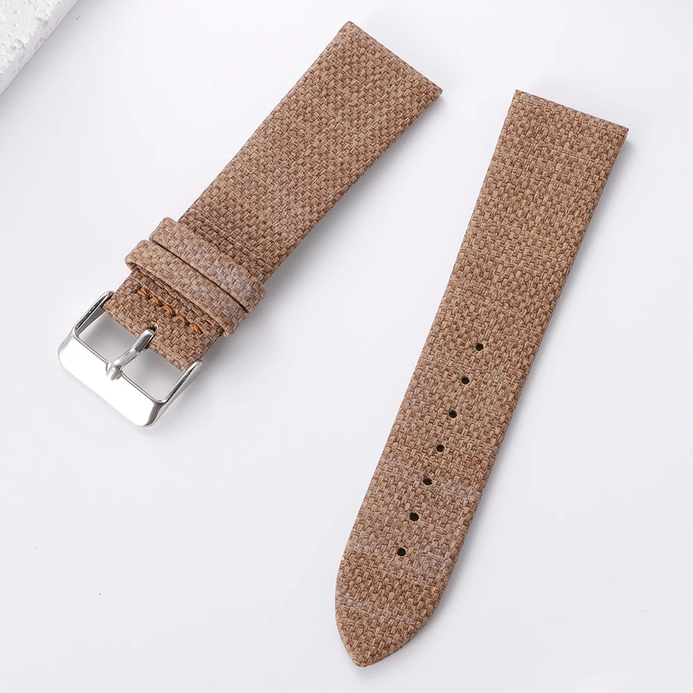 Cowboy Pattern Canvas Leather Watchband - Unisex Sport Watch Strap Accessories