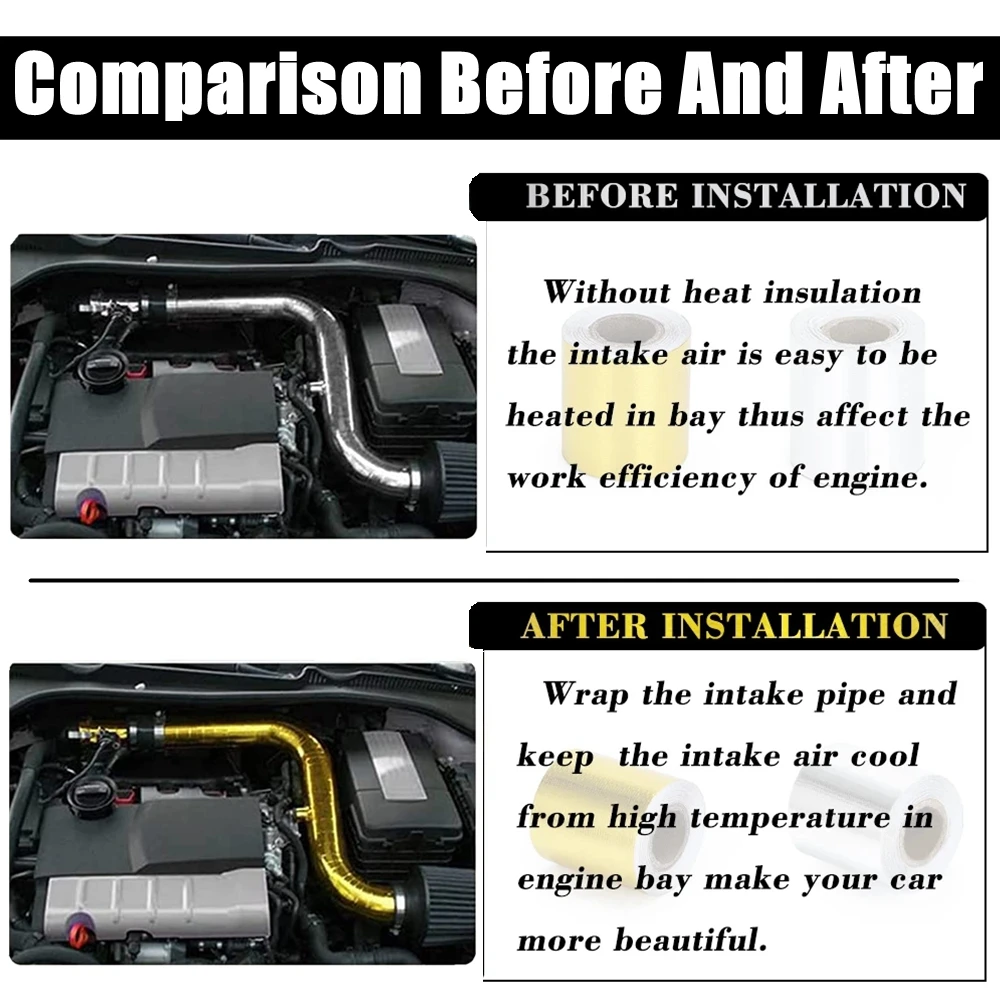 2 rubans auto-adhésifs pour échappement thermique, prise d'air