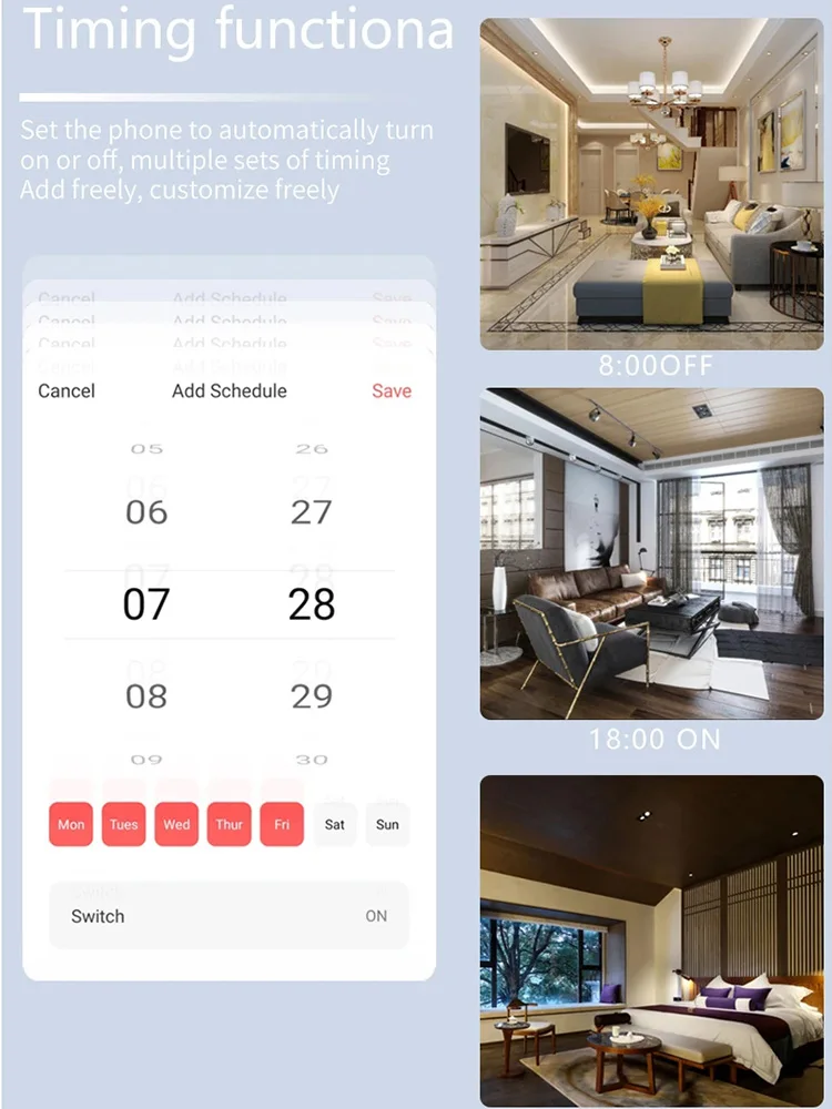 WiFi Smart Switch 16A/20A DIY Mini Automation 2-way Module Timer Breaker AC100-240V APP Remote Voice Control Alexa Google Home