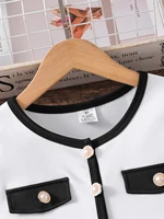 Ensemble de robe simple et élégante pour filles de 8 à 12 ans, jupe trapèze plissée au genou sans manches de couleur unie + gilet boutonné à manches longues, ensemble de robe de soirée décontractée au quotidien pour filles 3
