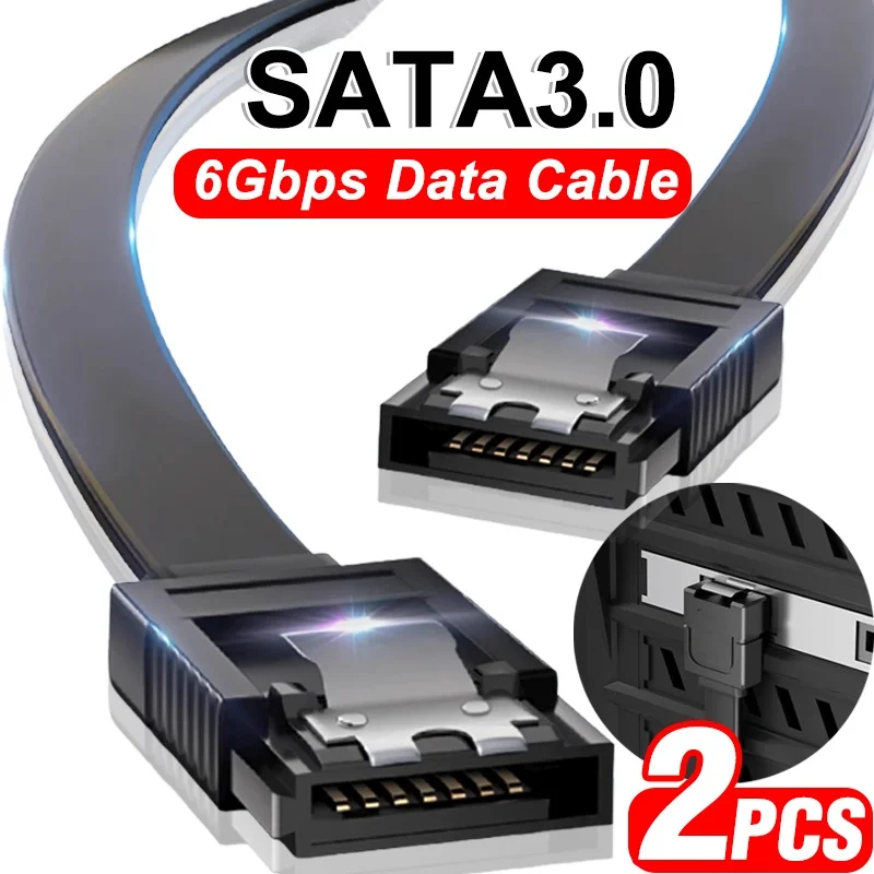 SATA 3.0 SSD Data Cable Solid State Hard Disk 6Gbps Fast Data Transmission Cord for SATAIII HDD SSD CD Drive Writer Desktop PC