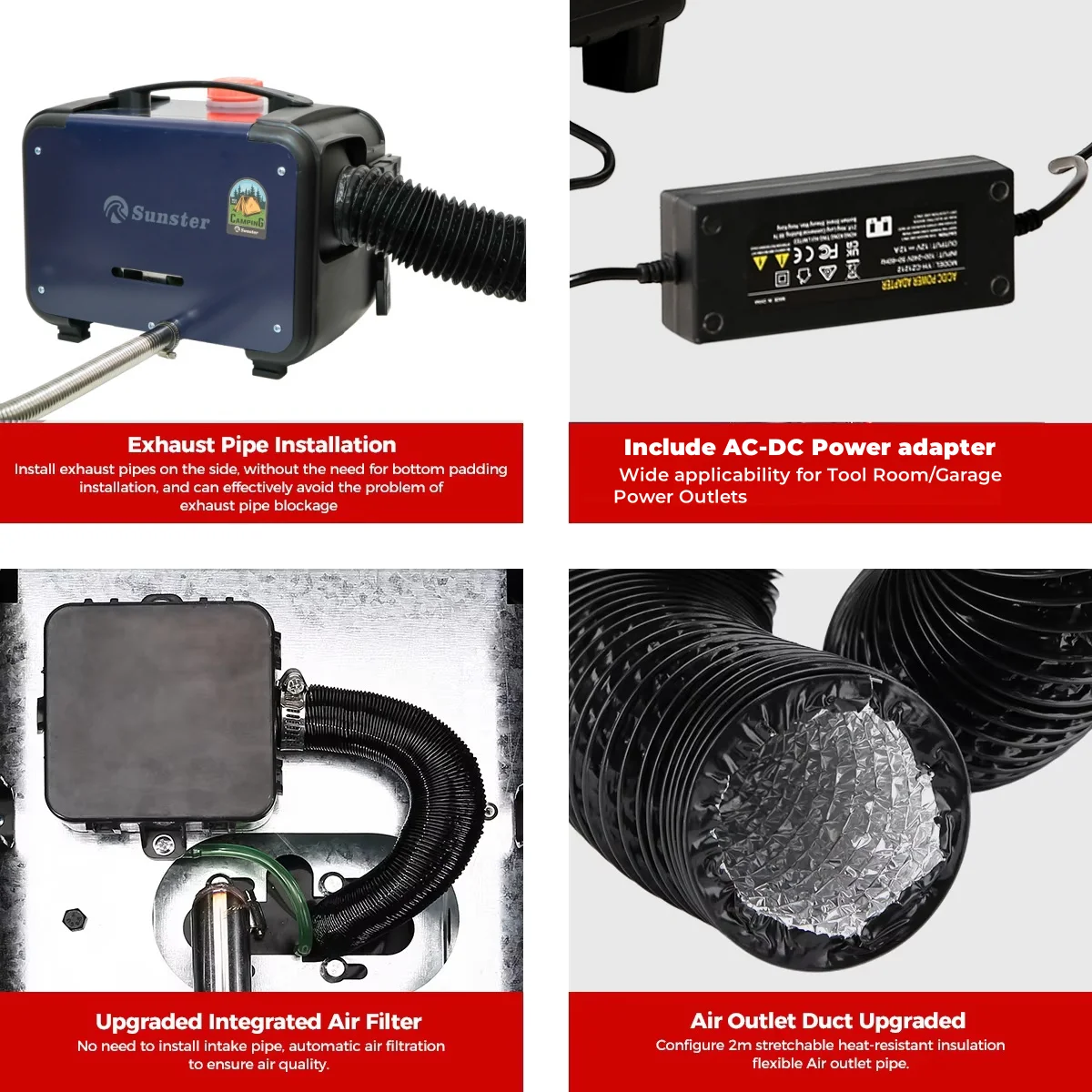 12V&24V&220V car heater 8KW diesel heater with Ventilation Mode