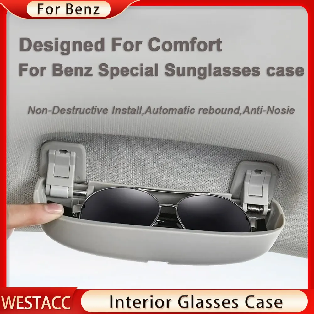 3Colors Car Sunglasses Sun Glass Holder Glasses Case for Mercedes Benz