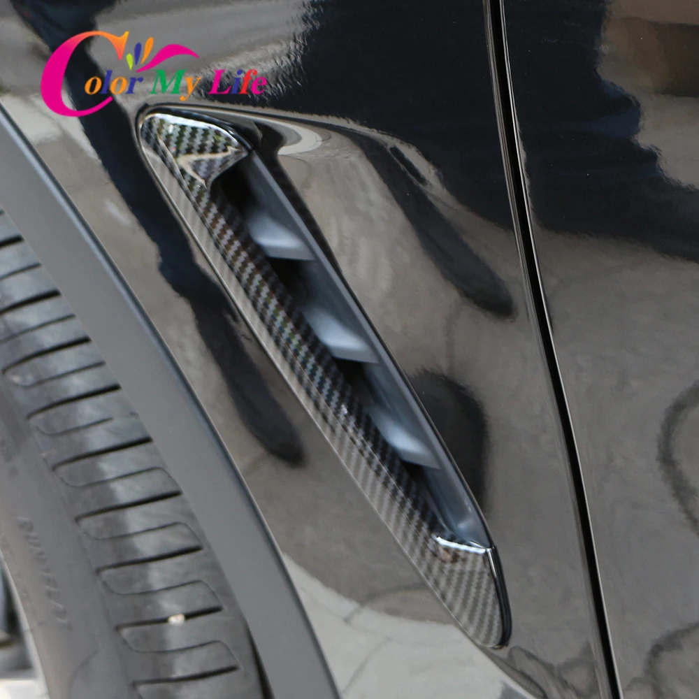 2Pcs Car Side Air Fender Vent Sticker Cover Trim Sticker for BMW X3 G01 X4 G02 2018 2019 2020