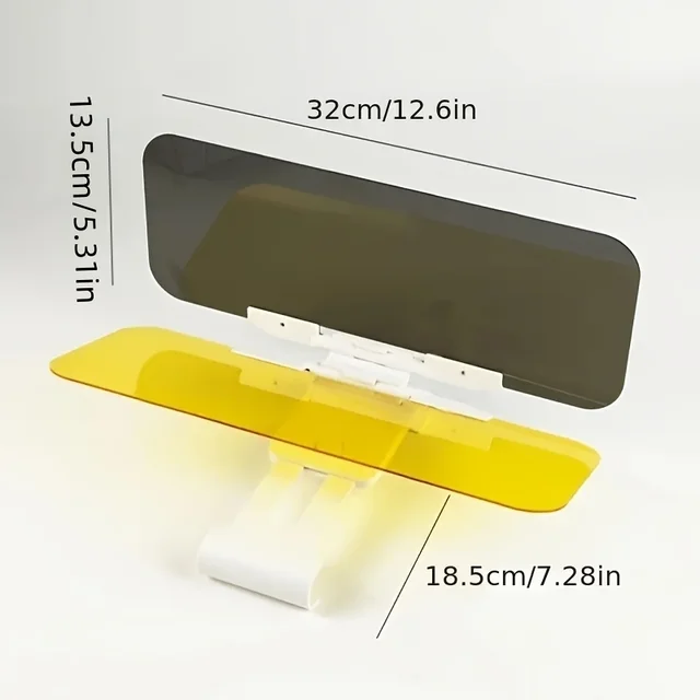 Visera solar para automóvil de doble propósito: extensor de visera antideslumbrante diurna y nocturna con protector de conducción nocturna y protección UV para SUV, camiones 3