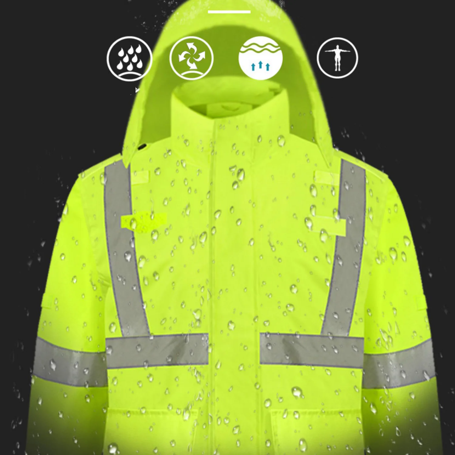 성인용 반사 비옷, 불침투성 오토바이 라이딩, 방수 방풍, 야외 하이킹 낚시, 기어 보호