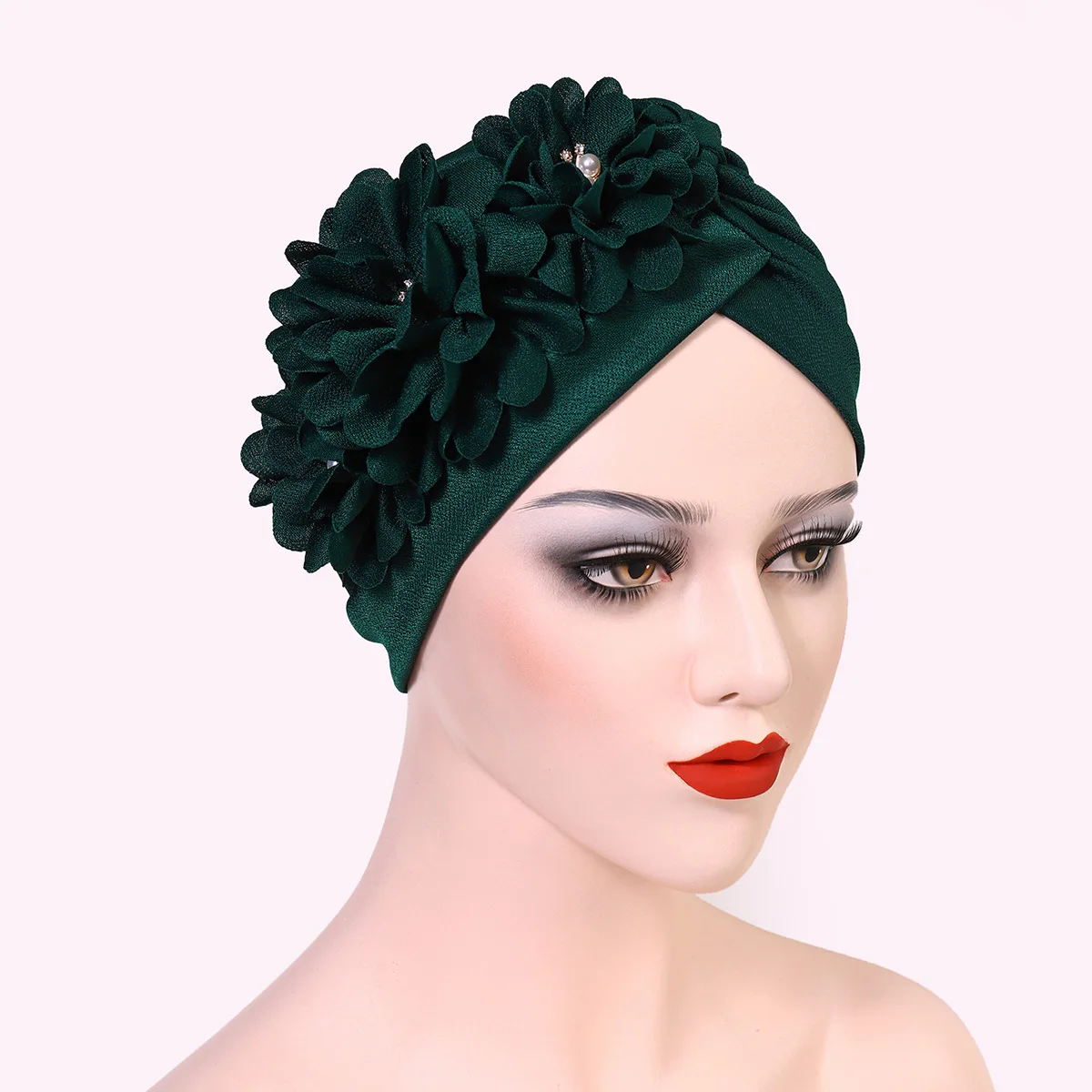 

New Arrival Fashion Removable event bow Muslim Turban Solid Color Indian Woman Wrap Head Hijab Caps Ready To Wear Inner Hijabs