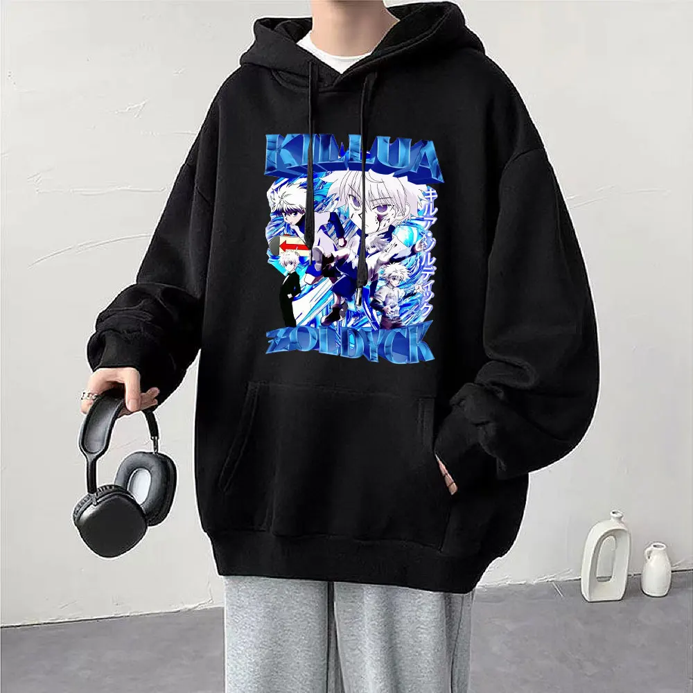 

Anime Hunter X Hunter Graphic Hoodie Men Women Harajuku Manga Killua Zoldyck Hoodies Hip Hop Loose Tops Sweatshirts Streetwear
