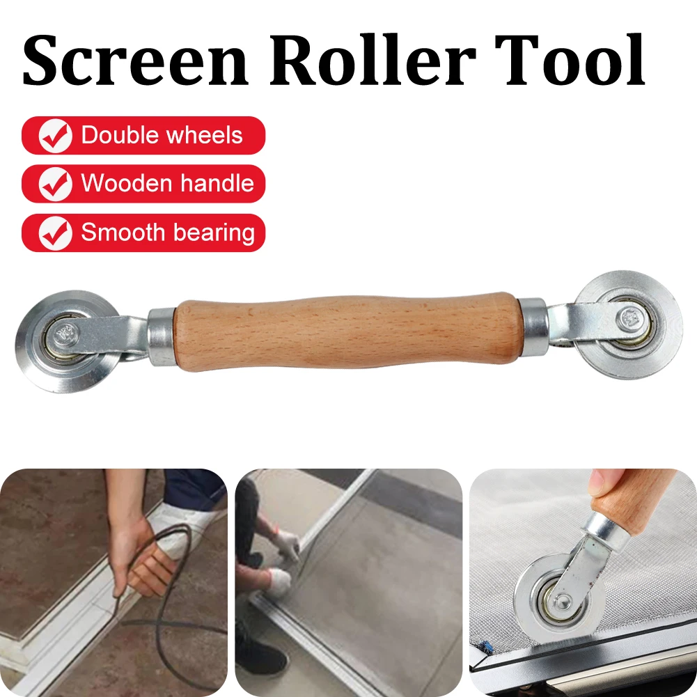 Screen Rolling Tools Screen Spline Repair Roller Window Door Screen Installation Tool Hand Spline Roller For Home adjustable roof hand tools window strap paintless dent repair door belts