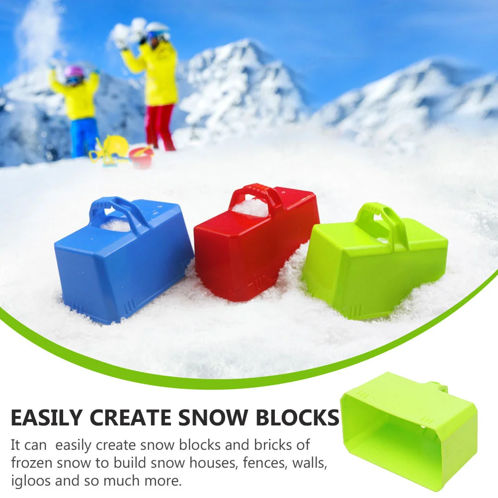 2 Pcs Brick Model Snow Maker Playing with Sand Toy Children Winter Toys Plastic Outdoor Making Mold 5