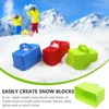 2 Pcs Brick Model Snow Maker Playing with Sand Toy Children Winter Toys Plastic Outdoor Making Mold 5