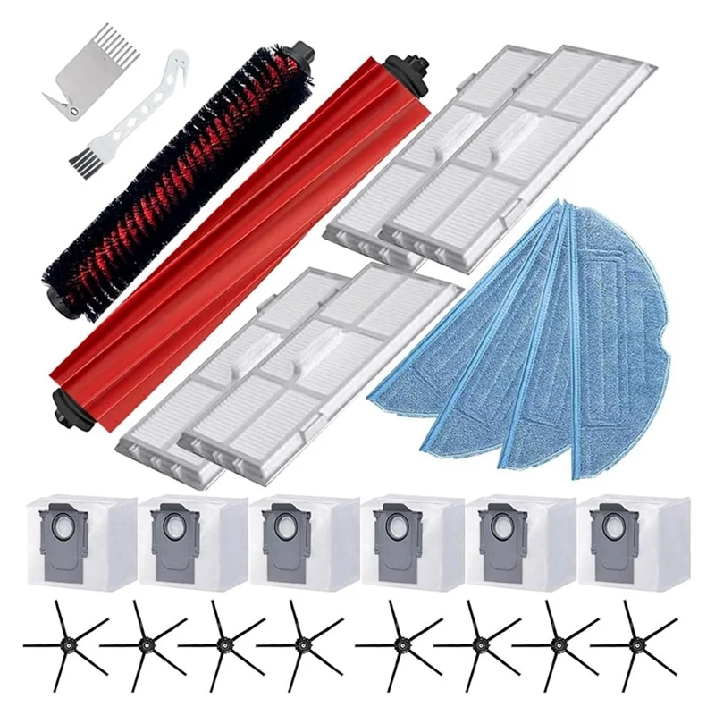 

For Roborock S7 Maxv Ultra / S7 Pro Ultra Vacuum Cleaner Main Side Brush Mop Cloth Hepa Filter Dust Bags Accessories