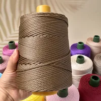 250g Summer Crochet Yarn Ice Rope 3mm Thread For Hand Knitting Bag Sun Hats Shoes Woven DIY Hook Cushion Silk Medium Thick 1