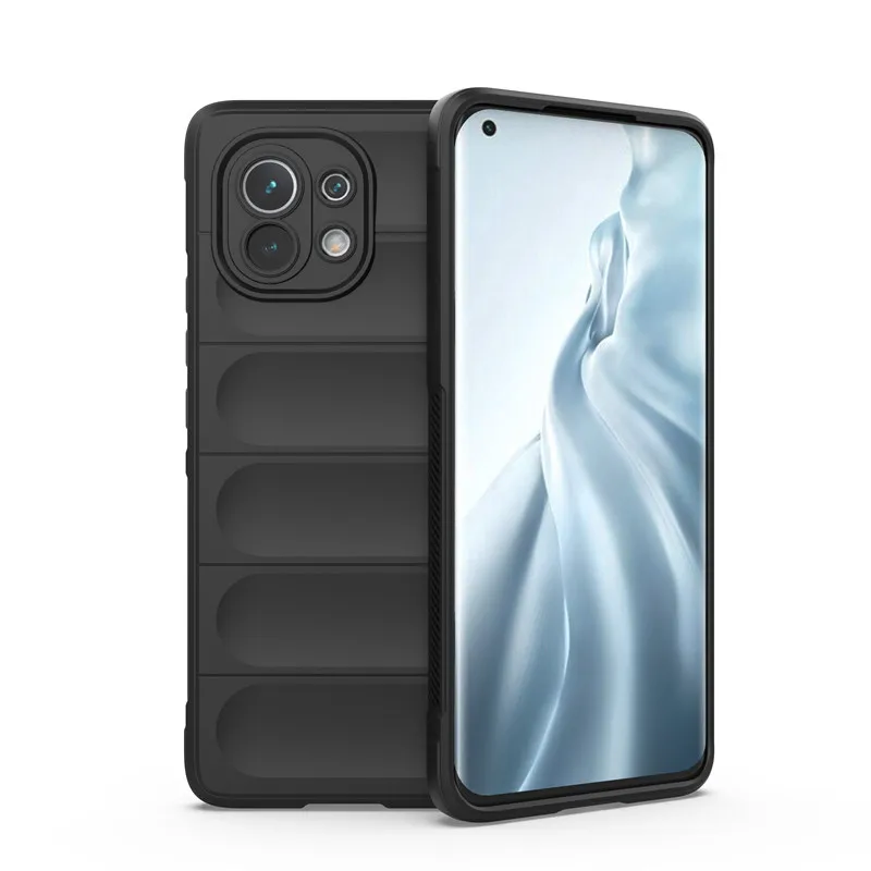

Чехол для Xiaomi Mi 11, чехол для Mi 11 Pro 6,81 дюйма, резиновый противоударный Противоскользящий мягкий силиконовый бампер для Xiaomi Mi 12 11T 11 Pro