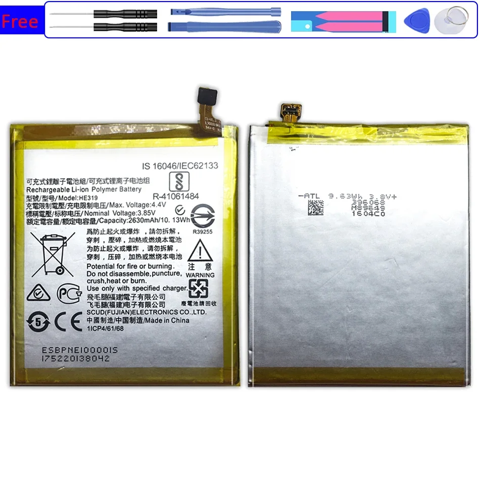 

Аккумулятор ykaisin HE319 на 2630 мА · ч для Nokia 3 Nokia3 TA-1020 TA-1028 TA-1032 TA-1038